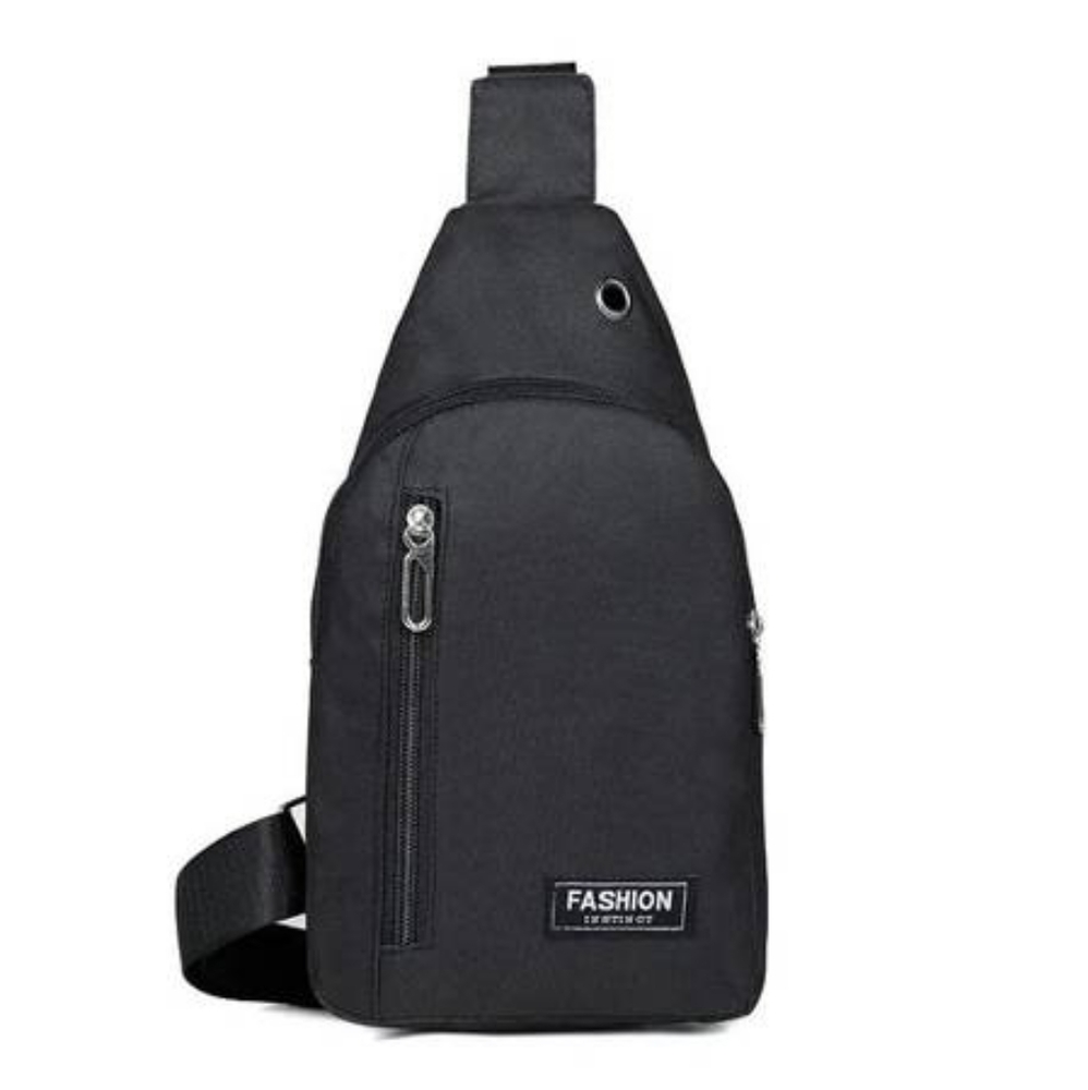 Mens Shoulder Bag Black Chest Bag 🆕